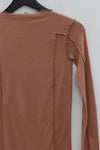 BASERANGE Long Sleeve T-Shirt TTML Collection Ribbed Cotton Portugal BAS-TTML-RB-WI23-MGH Rose Red